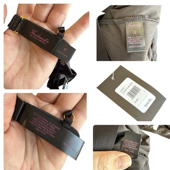 Frederick's of Hollywood Satin Bralette Short SMALL Ginny Black Sleep Loungewear - Picture 7 of 7